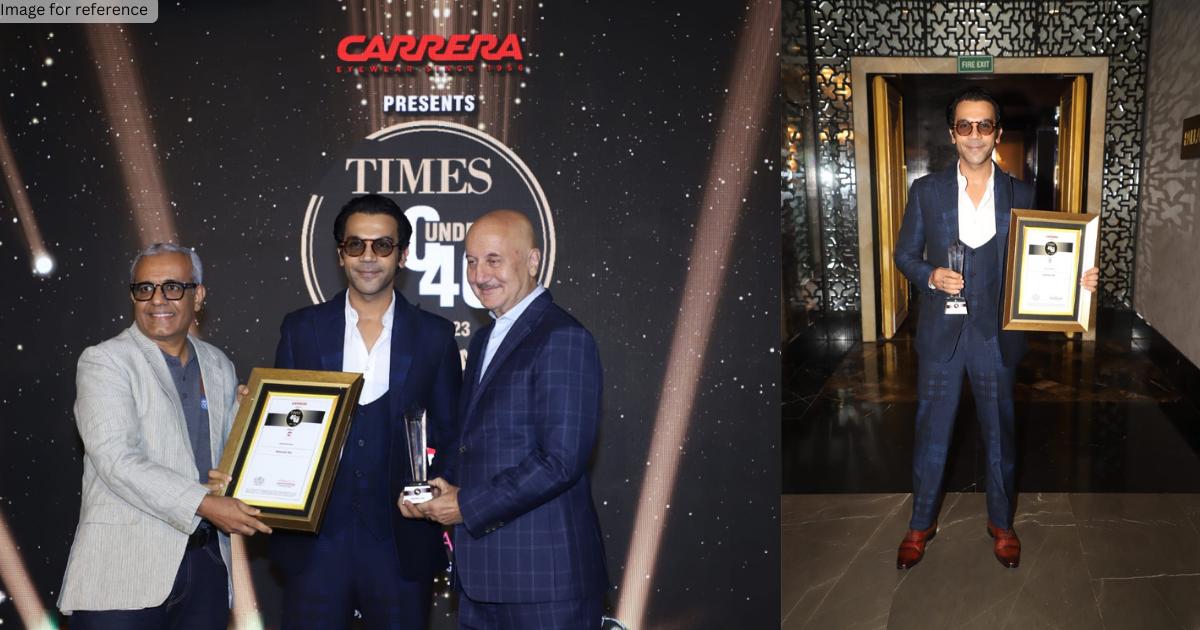Powerhouse performer Rajkummar Rao wins the 40 Under 40 Award at a prestigious award night in Mumbai!